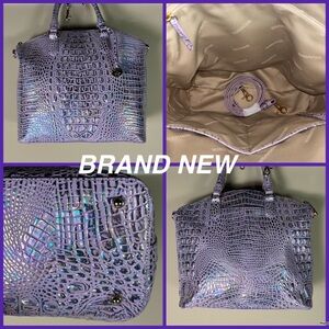 NEW BRAHMIN BAG ONLY RARE LTD IRIDESCENT HOLOGRAPHIC PURPLE WONDERLAND!